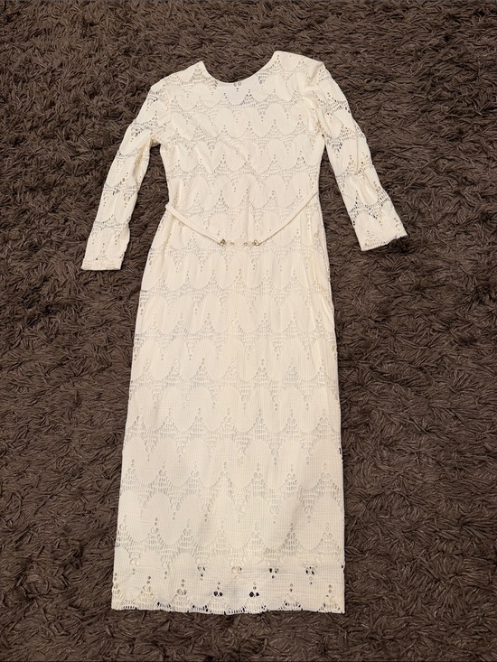 Joseph Ribkoff Dresses & Skirts - Joseph Ribkoff Cream Crochet Lace Maxi Dress Size 14